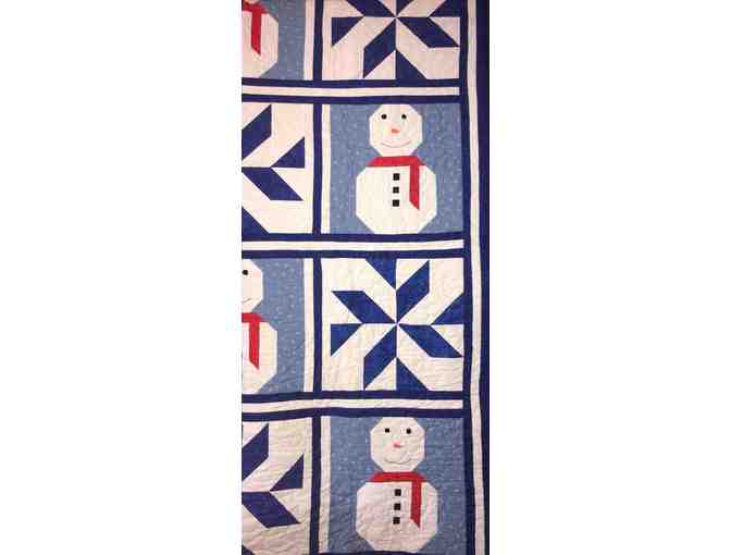 Winter Snow Man Quilt - Handmade with Love