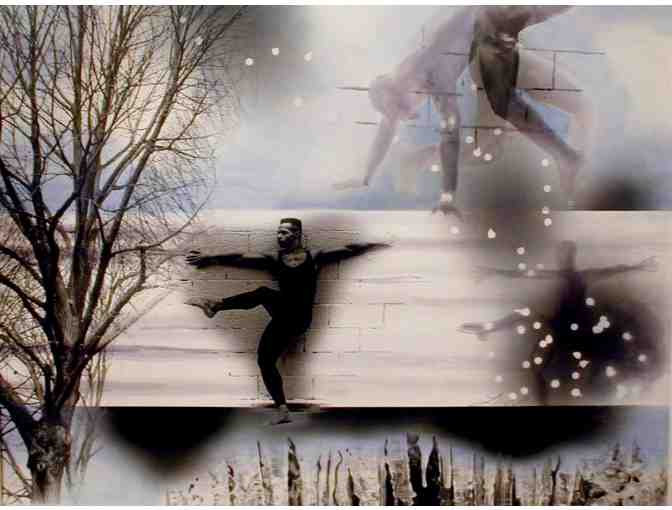 Alvin Aliey Dancer photographic painting from Joyce theatre  NYC commission, art