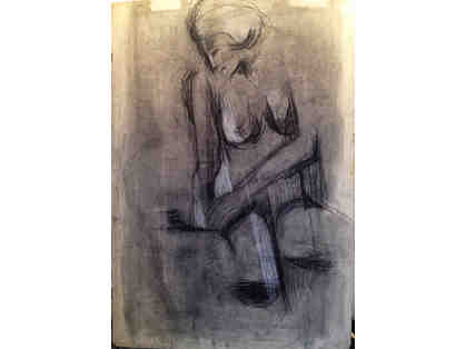 Female nude charcoal on paper 84