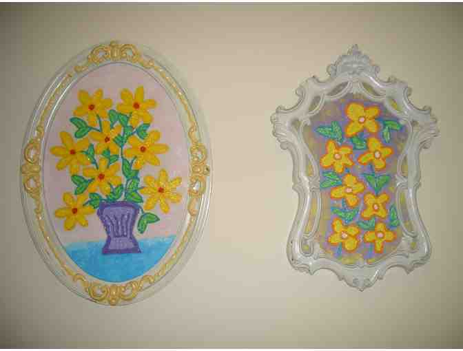 set of 2 acrylic framed by Slomoko