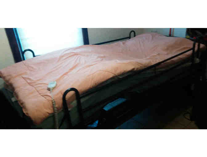 electric hospital bed with full bars