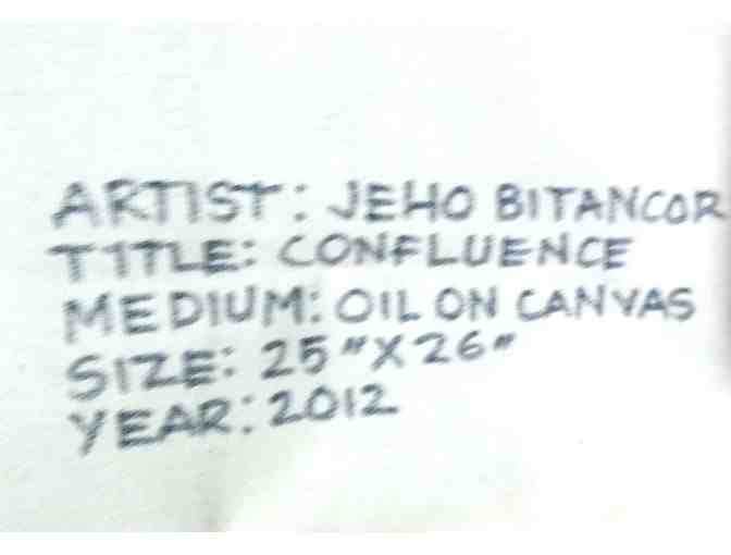 two lovers oil on canvas title Confluence 2012 details attached too