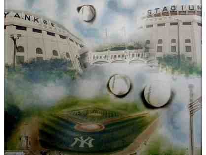 NY Yankee licensed photograph,art signed by artist