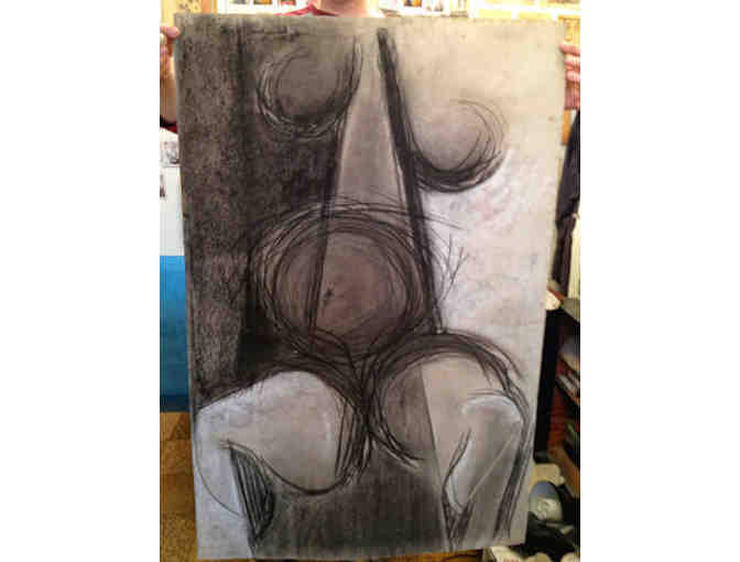Female Nude charcoal on paper on Fabriano Italian paper by late NYC artist