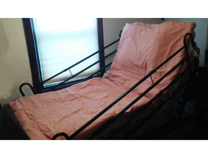 electric hospital bed with full bars