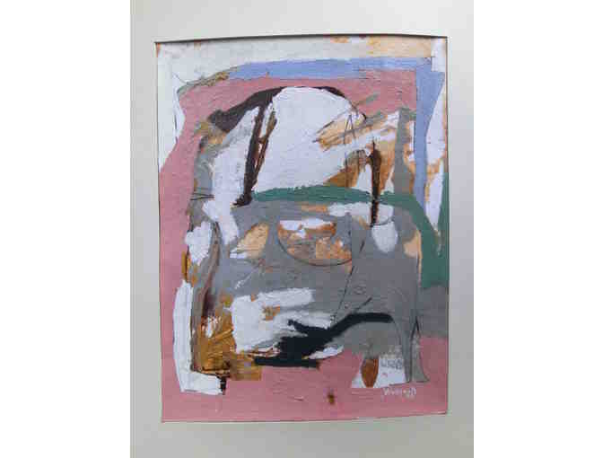 Abstract oil on paper Set of 2 by young upcoming  Philippine artist - Photo 1