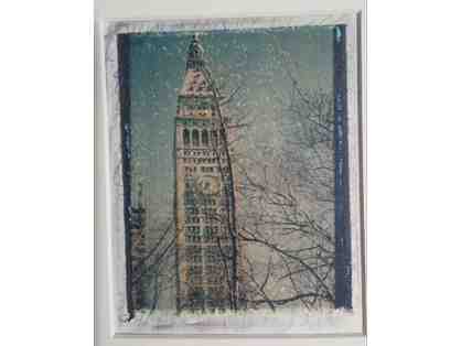 Polaroid mono print 4" x 3" matted 8 x 10" by NYC artist Mario Sostre