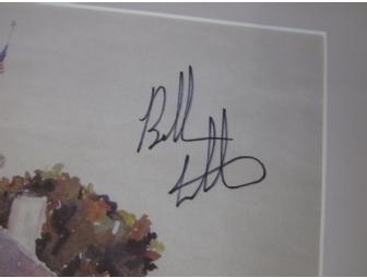 One (1) Bubba Watson signed copy of Augusta National Clubhouse watercolor