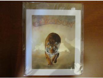 Clemson 'On the Prowl' print and Clemson 'Tiger with Jersey and Helmet' print