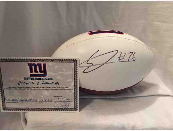 NY Giants Autographed Football - Ereck Flowers