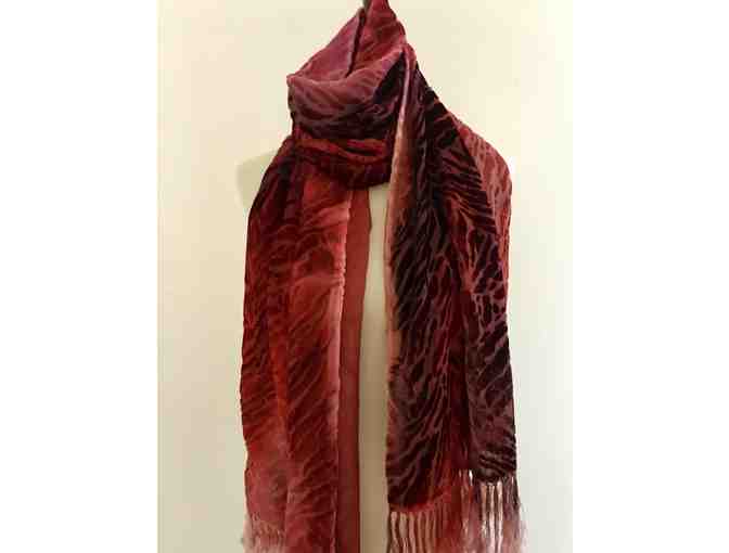 Rory Worby Haindpainted Velvet Silk Scarf