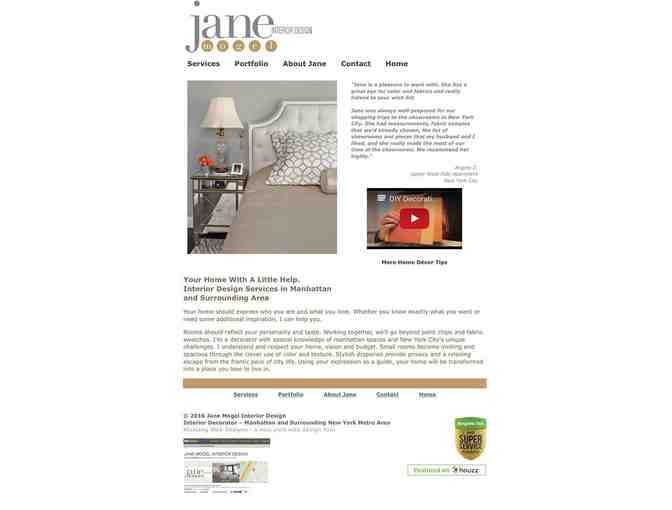 Two Hour Interior Design Consultation with Jane Mogel