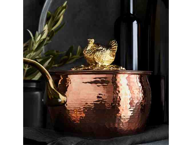 Ruffoni Historia Copper Covered Saucepan with Turkey Finial, 2 1/2-Qt. - Photo 1