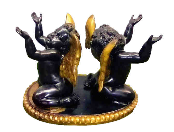 Bronze 'Putto' Sculpture with Gold from the Randolph Rose Collection