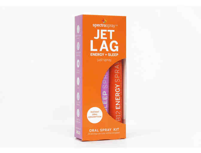 Jet Lag Oral Spray Kit + 3 Pack Sanitizer Set by SpectraSpray