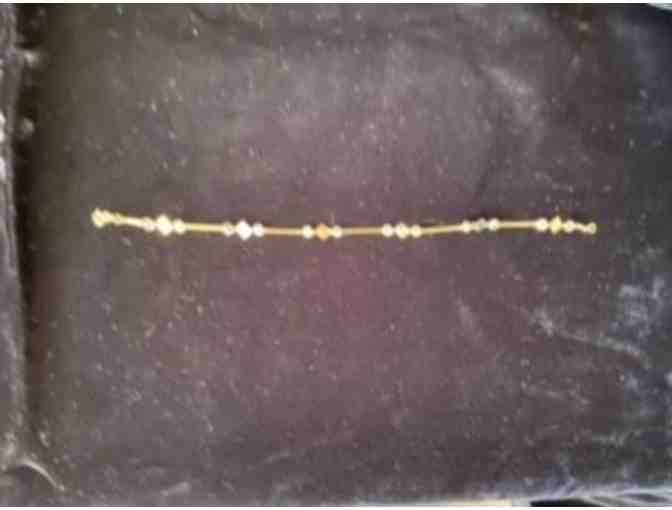 14k Gold & White Topaz Bracelet