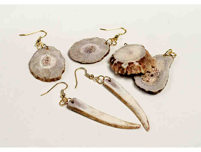 Antler Jewelry: 2 Sets of Earrings PLUS 2 Pendants