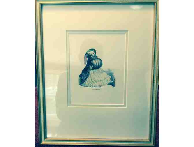 J J Grandville Trio - hand colored prints (Framed)