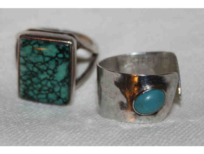 2 Turquoise Rings & 2 Bangles