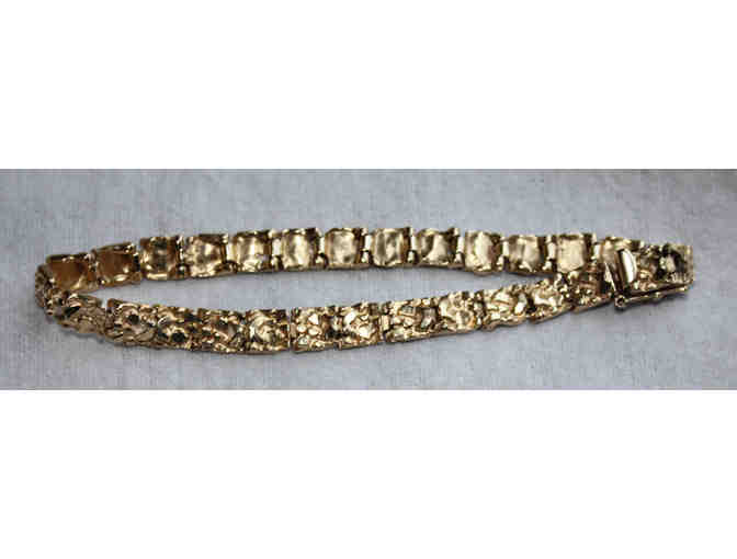 14k Yellow Gold Nugget Style Bracelet