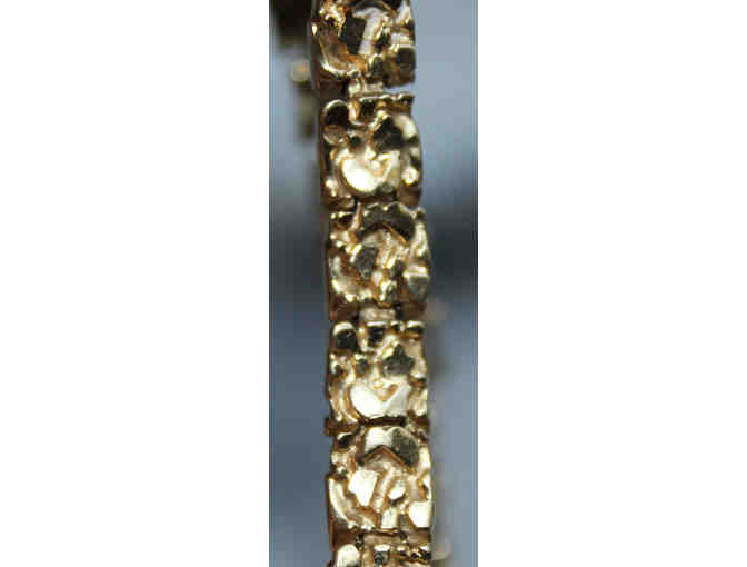 14k Yellow Gold Nugget Style Bracelet