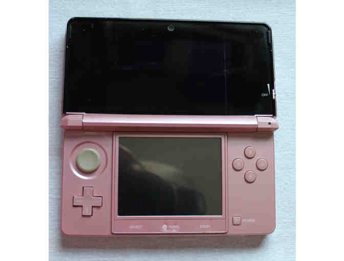 Nintendo 3DS - Pink + Turquoise Case & Charger