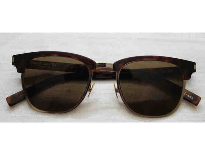 Saint Laurent SL108-SLIM 004 Sunglasses - Havana/Brown Lenses Sunglasses