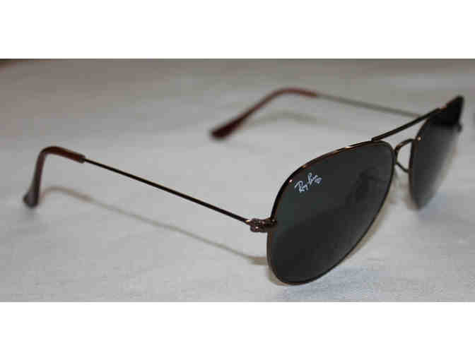 Faux? Ray-Ban RB3024 Aviator Sunglasses - Brown/Gray Lenses