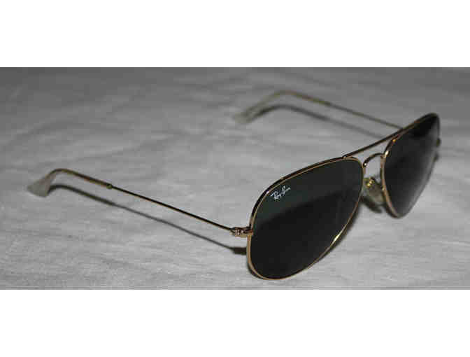 Ray Ban RB3025 Large Aviator Sunglasses - Gold/Green Lenses