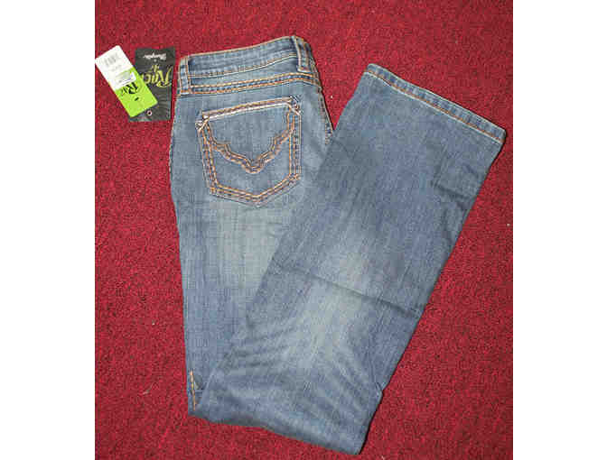 Wrangler Rock 47 Embellished Ultra Low Rise Bootcut Jeans - NEW 28 x 34