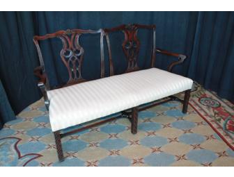 Chippendale Double Chair Back Settee