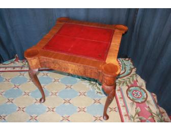 Burl Walnut Game Table