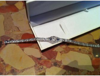 Vintage Art Deco Diamond and Sapphire Bracelet