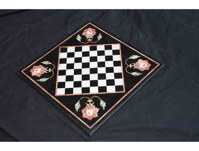 Marble Pietra Dura Game Table