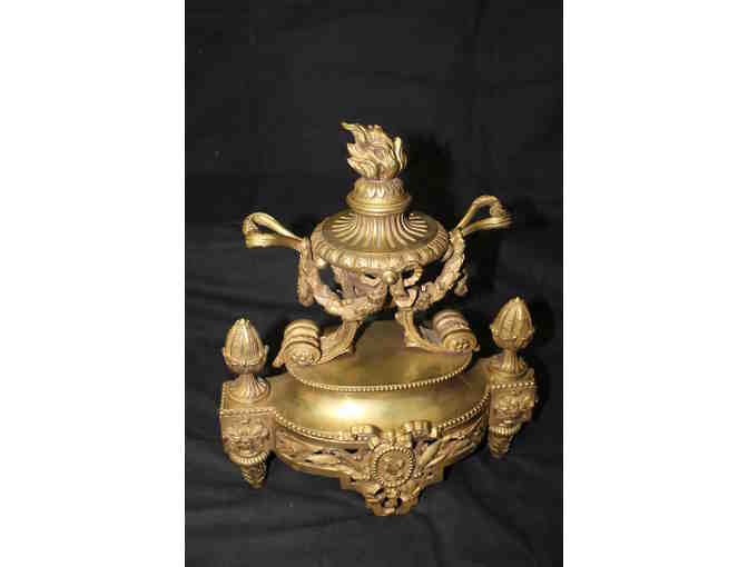 Pair of Bronze Chenets