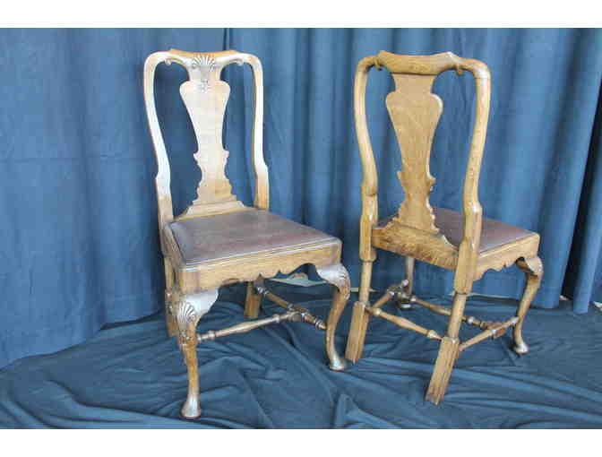 Queen Anne Oak Side Chairs