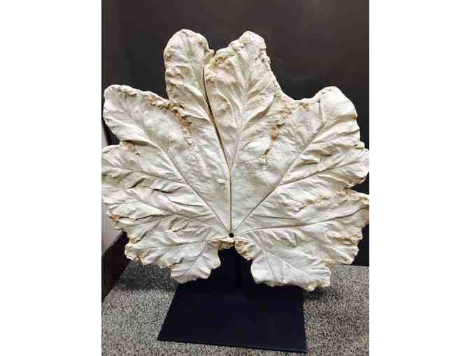 Rice Paper Plaster Leaf on Stand