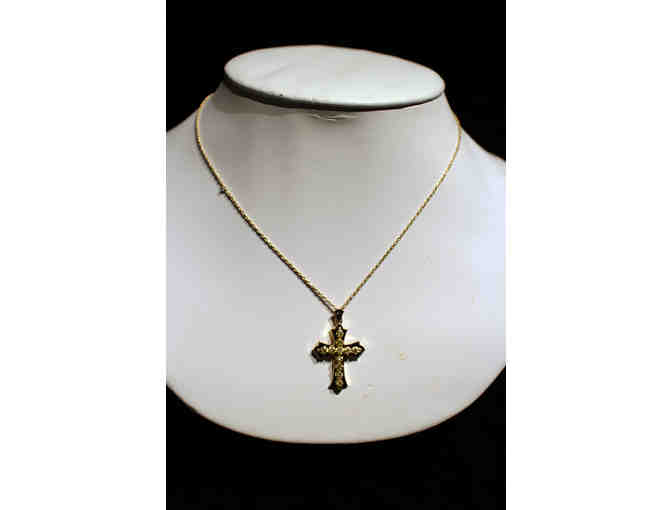 Victorian Style Diamond Cross Pendant