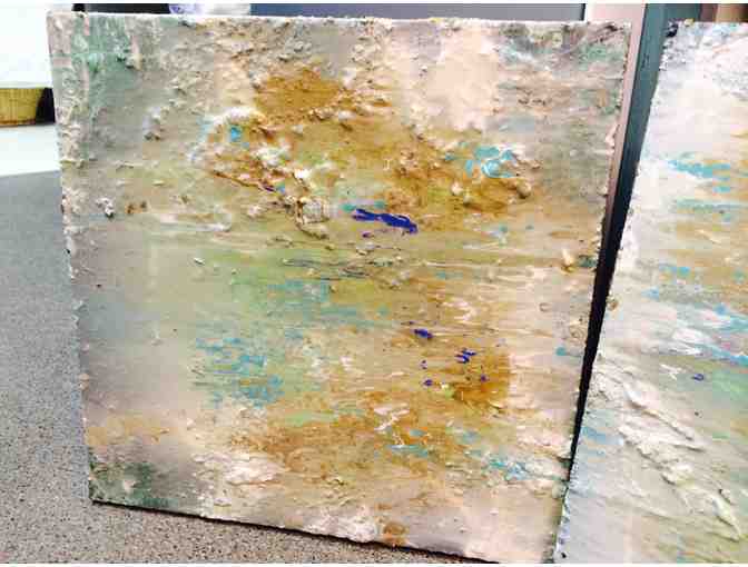 Pair of Acrylic Textured Abstracts