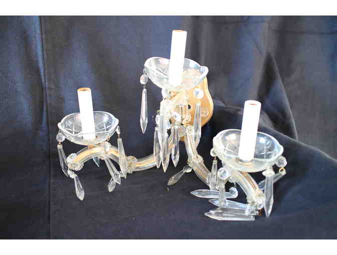 Pair of Maria Theresa Crystal Wall Sconces