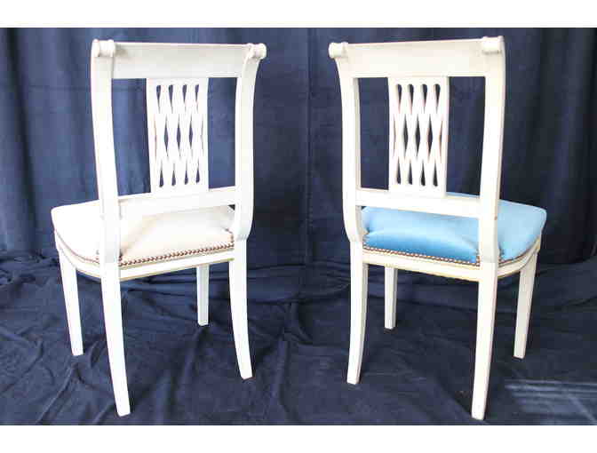 Nine Painted Dining Chairs