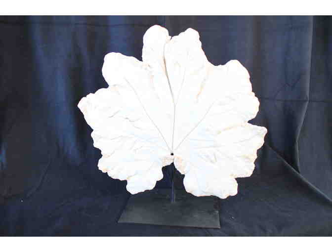 Rice Paper Plaster Leaf on Stand