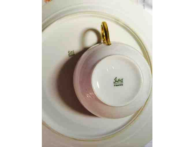 Set of French China with Gold Band