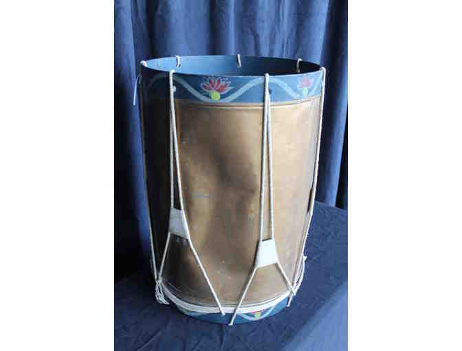 Decorated Italian Metal Drum