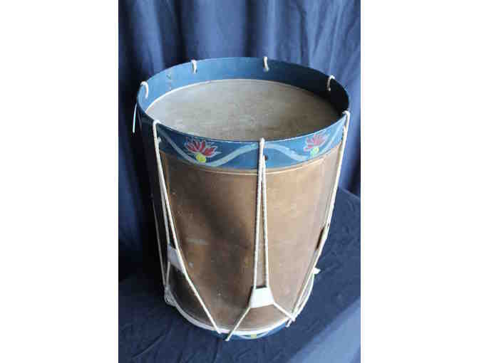 Decorated Italian Metal Drum