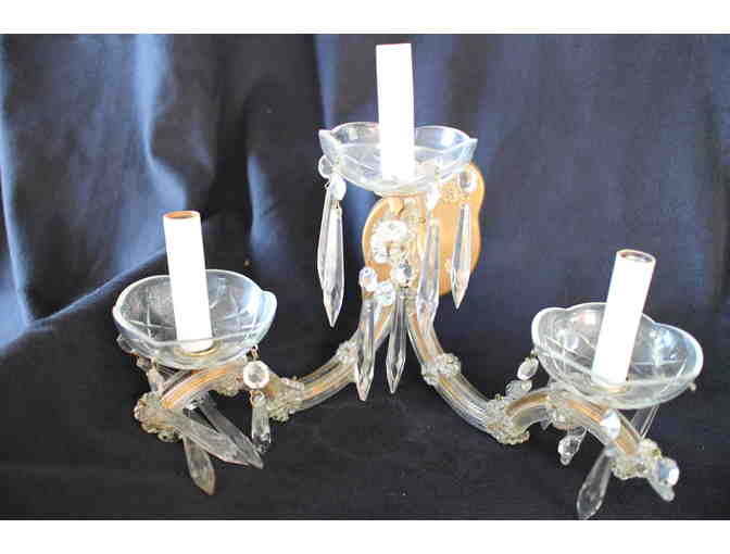 Pair of Maria Theresa Crystal Wall Sconces