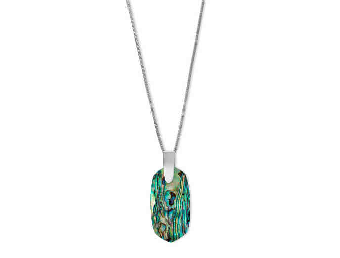 Inez Necklace in Rhodium & Abalone Shell from Kendra Scott