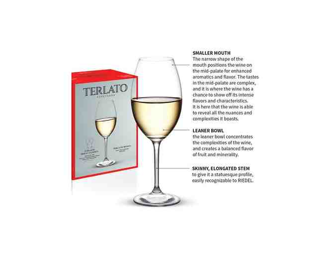 Magnum of 2017 Terlato Pinot Grigio Friuli Wine & 6 Riedel Crystal Glasses