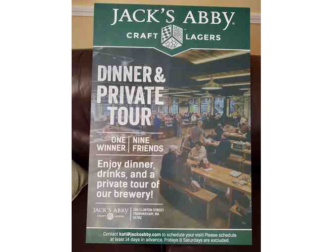 Jack's Abby- Dinner, Drinks and Private Tour for 10!