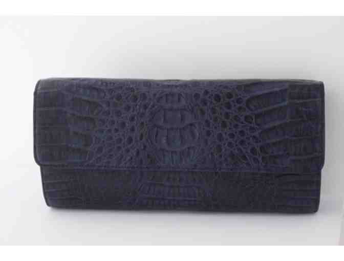 Blue Alligator Clutch from Palaso Luxe